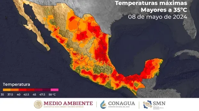 Continuarán las Altas Temperaturas en Tamaulipas. Foto: SMN - Conagua