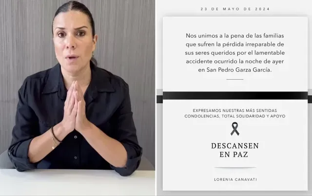 Mensajes publicados por Lorenia Canavati en su Instagram tras accidente en mitin