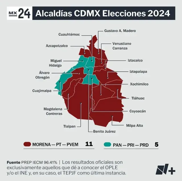 Mapa electoral CDMX