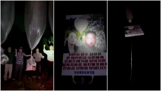Desertores envían globos con propaganda en contra del régimen de Norcorea