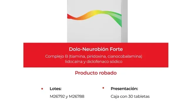 Dolo-Neurobión Forte en pastillas con irregularidades