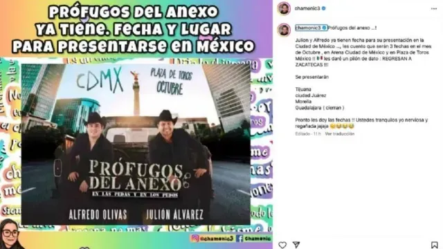 Rumores de conciertos de Prófugos del Anexo en Plaza de Toros CDMX 2024