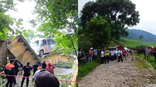 Se presume que el puente colapsó por la falta de mantenimiento, y las fuertes lluvias que se han registrado en la región | Foto: Carlos Da Silva | N+