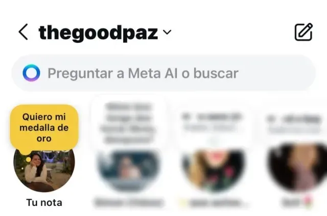 Notas doradas en Instagram