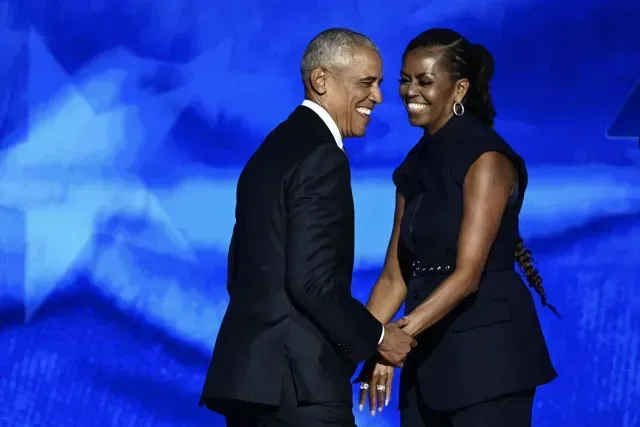 Barack Obama y Michelle Obama en la Convención Demócrata de Chicago