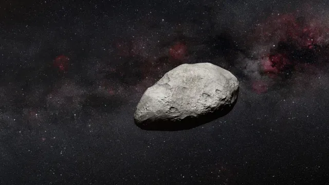 Ilustración artística de un asteroide