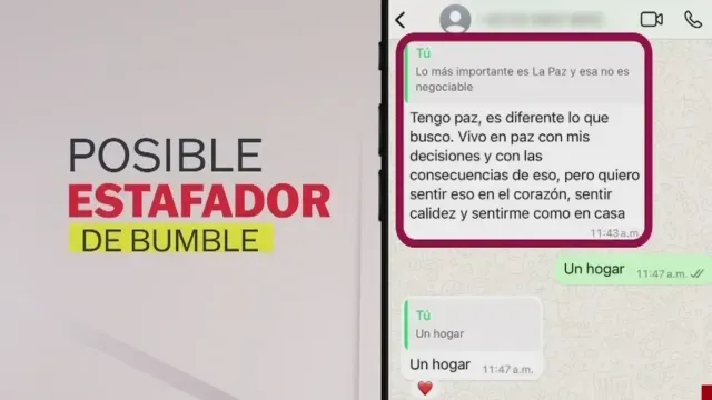 A través de aplicaciones de citas Bumble, un hombre contacta a sus víctimas, ganándose su confianza para luego estafarlas. Una de sus víctimas llegó a entregarle más de 175 mil pesos