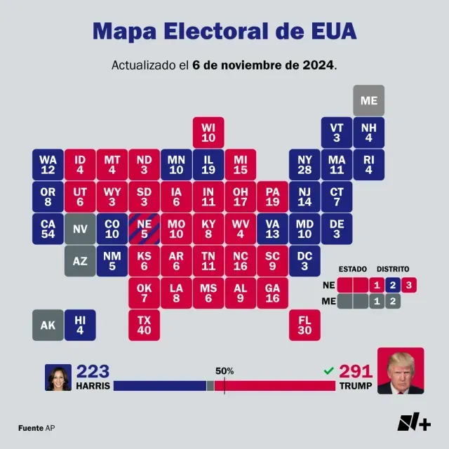 Mapa electoral triunfo Michigan
