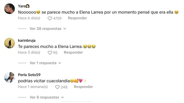Recuerdan emotivamente a Elena por enorme parecido a estilista. Foto: Tiktok @amy_sandhairco