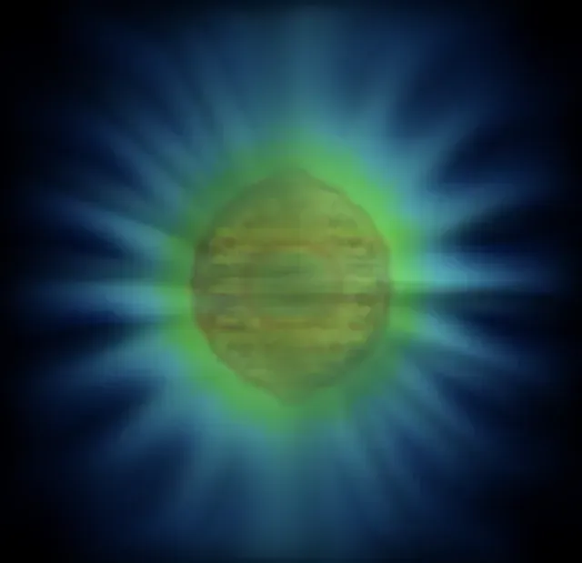 Forma ovalada del fotón