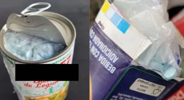 Droga Oculta en Empaques de Alimento