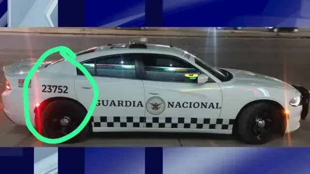 La patrulla falsa con el número 23752 no está registrada con la Guardia Nacional. Foto: N+