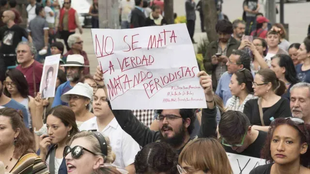 Periodistas en marcha contra asesinato en CDMX