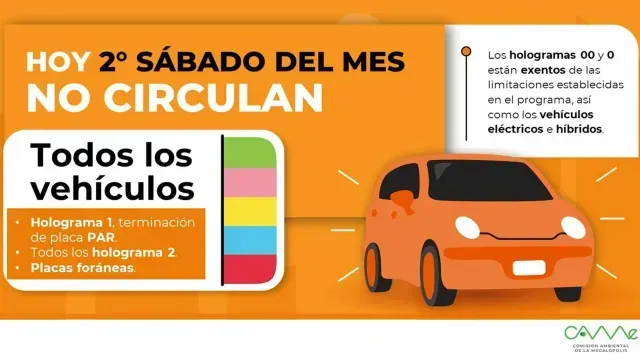 Hoy No Circula: Sábado 14 de enero del 2023