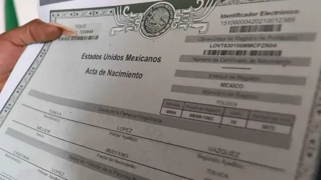 Acta de nacimiento: Costos para el 2023