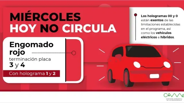 Los vehículos con hologramas 0 (cero) y 00 (doble cero) están exentos del Hoy no Circula