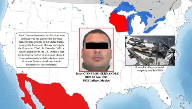 EUA sancionó a un mexicano acusado de traficar armas para el CJNG