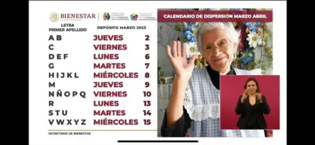 Días del pago de la Pensión Bienestar 2023