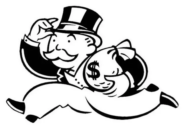 La mascota de Monopoly, quien no lleva monóculo