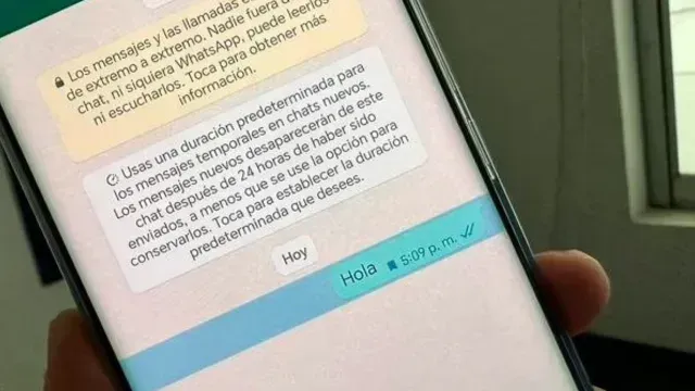 Así se ve el ícono de la bandera en el chat de WhatsApp