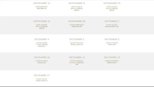 Conciertos Luis Miguel en México