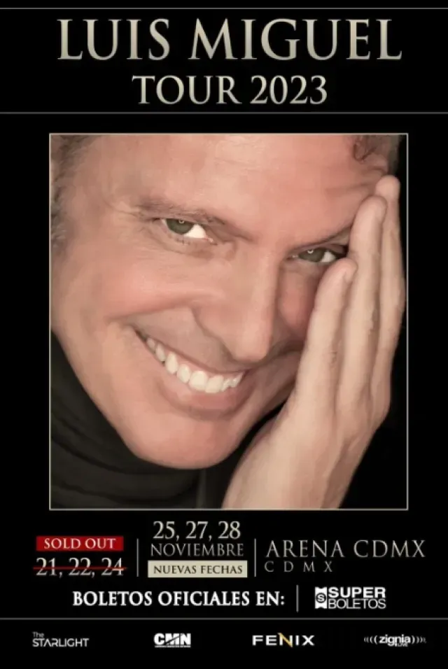 Anuncian fecha para venta de boletos de nuevos conciertos de Luis Miguel en México