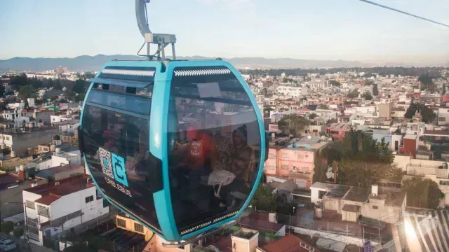 Una cabina del Cablebús de la CDMX