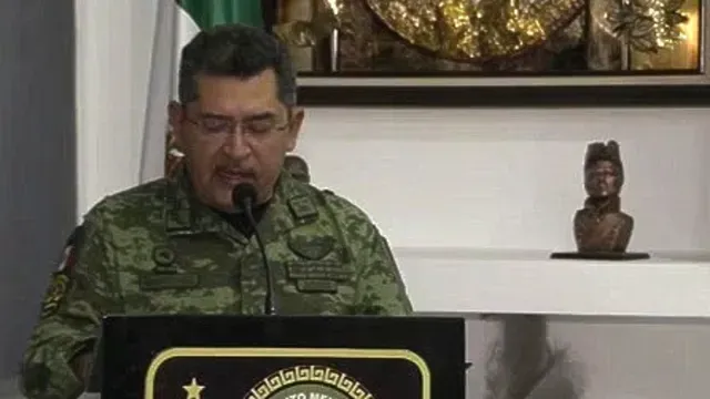 General Crisóforo Martínez Parra, Comandante de la XV Zona Militar, en conferencia de prensa. Foto: N+