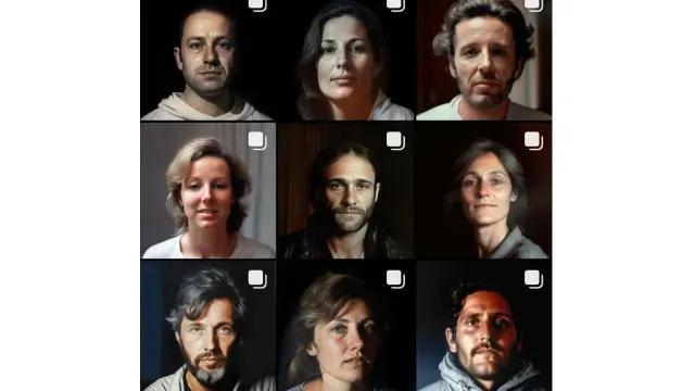 Rostros creados con inteligencia artificial de los posibles nietos robados de las abuelas de la Plaza de Mayo