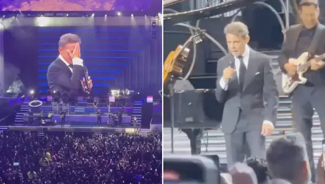 Luis Miguel durante su concierto en la Movistar Arena