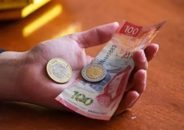 Monedas y billetes mexicanos en observación