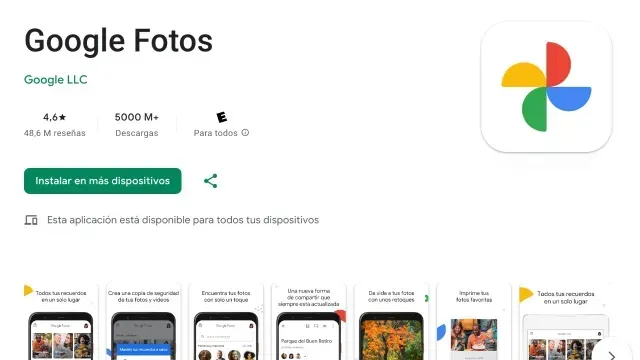 Google Fotos, aplicación disponible para Android