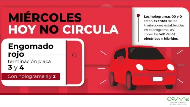 Hoy No Circula Miércoles 12 de Abril del 2023: CDMX y Edomex