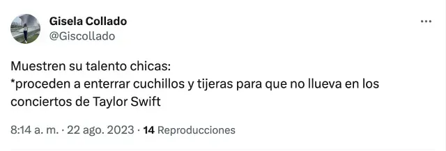 Fans de Taylor Swift entierra cuchillos en el suelo de CDMX