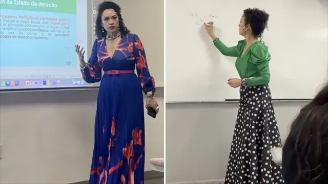 Maestra de Derecho impresiona con sus atuendos en TikTok