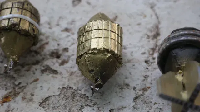 Explosivos decomisados para drones