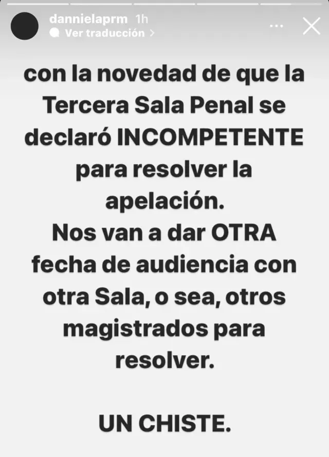 Daniela Parra dio a conocer que Héctor Parra seguirá en prisión