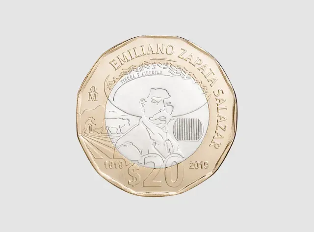 Moneda conmemorativa de Emiliano Zapata