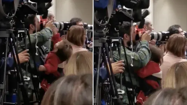 Papá fotógrafo llevó a su bebé a la FIL de Guadalajara