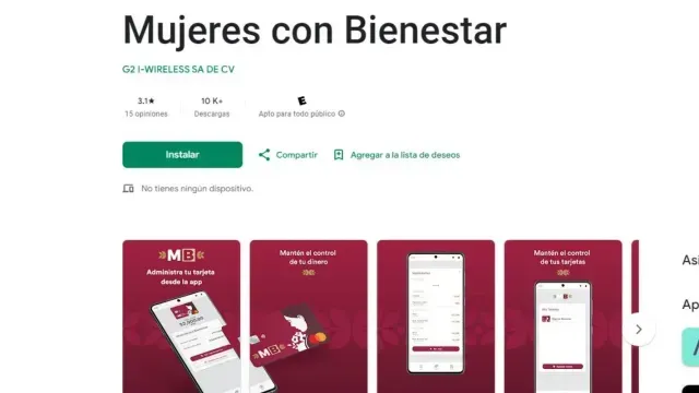 Aplicación de Mujeres con Bienestar Edomex