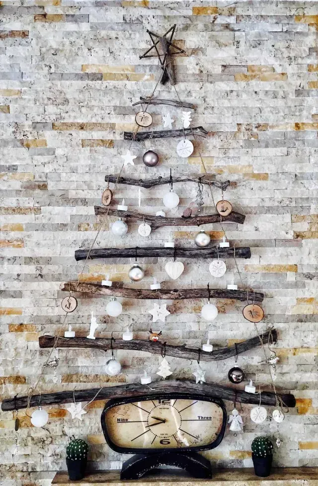 Árbol de Navidad en la pared