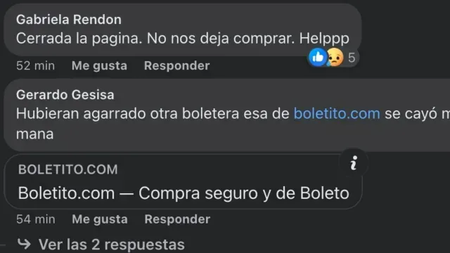 Usuarios de redes sociales postean molestias por fallas para comprar boletos.