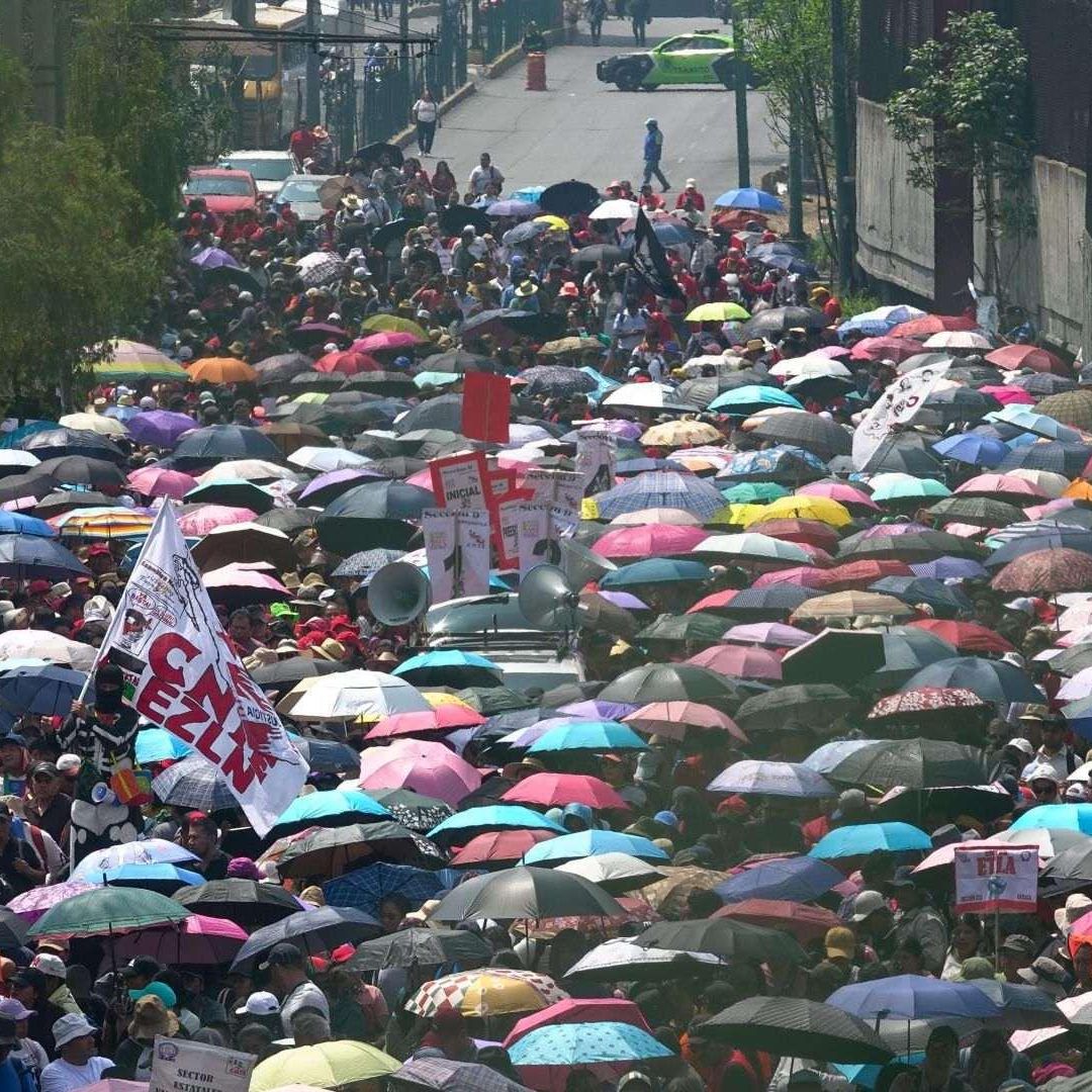 Marcha de maestros de la CNTE, en CDMX