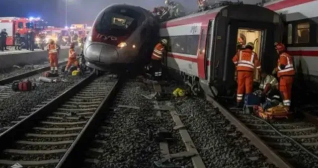 Descarrilan trenes en España. Fotot: EFE