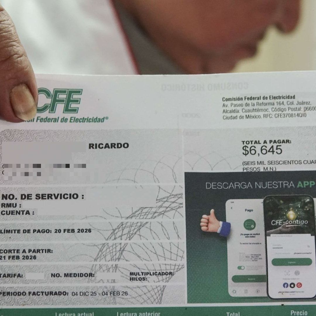 Recibo de luz de la CFE
