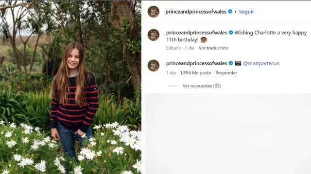 Princesa Charlotte. Foto: ING princeandprincessofwales