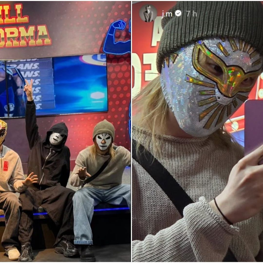 Cuatro integrantes de BTS asistieron a las luchas.