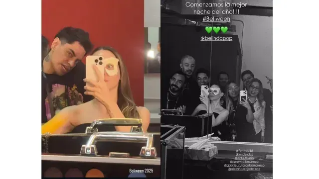 Belinda se preparó con un maquillaje especial.
