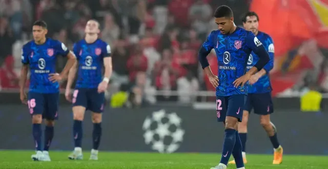 Dura derrota del Atlético de Madrid. Foto AP