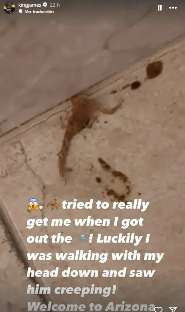 Esta es la historia que LeBron compartió en su cuenta de Instagram. Foto kingjames